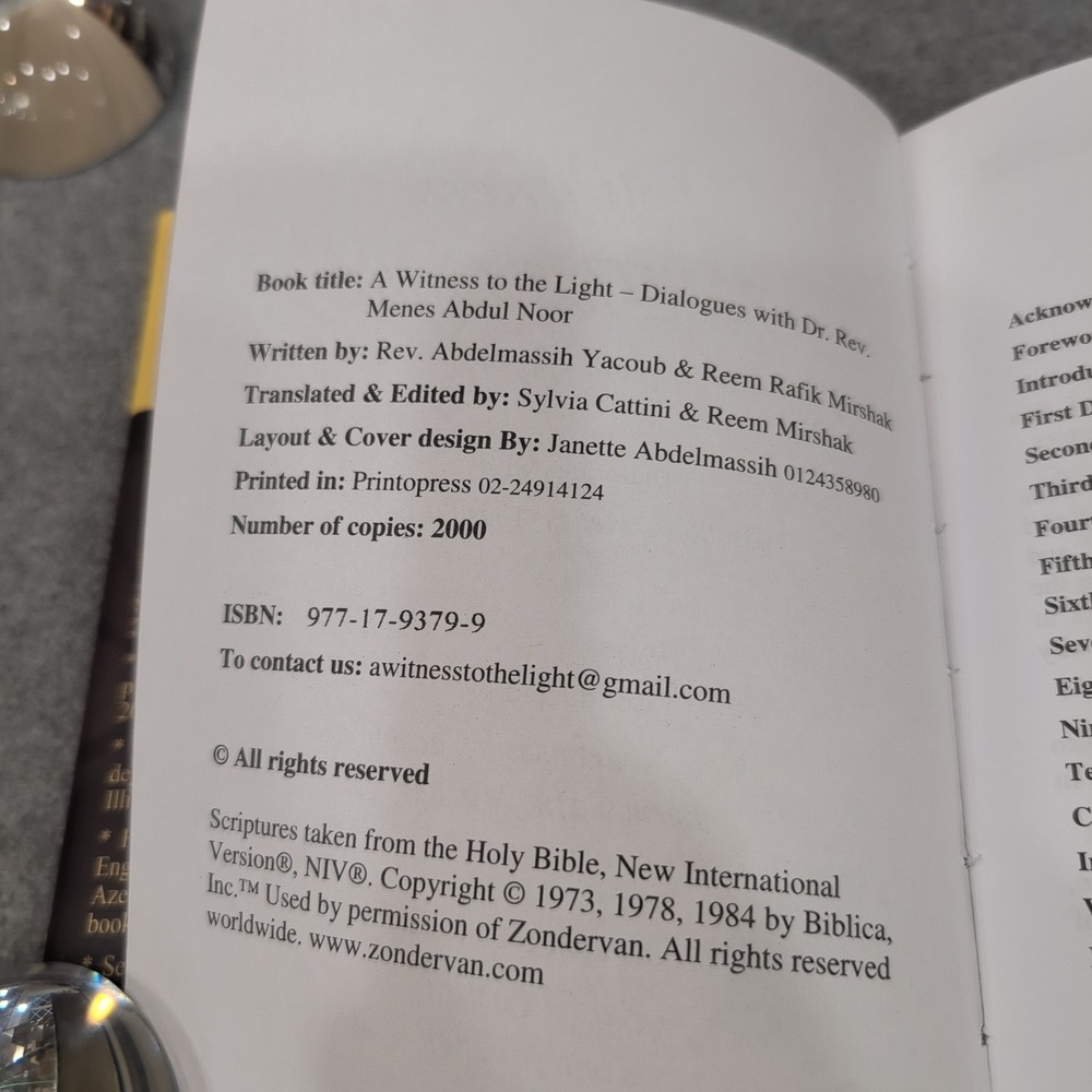 A Witness To‎ The Light Menes Abdul Noor Egypt Dialogues Biography Hardcover - Picture 5 of 7